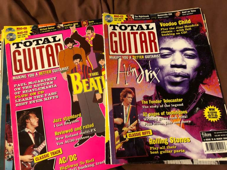 Vintage Total Guitar Magazine Collection + All CDs - Issues 8 to 45 (1995 to 1998) Great Condition