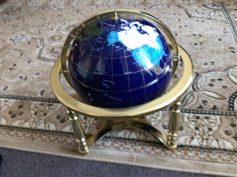 Large gemstone globe