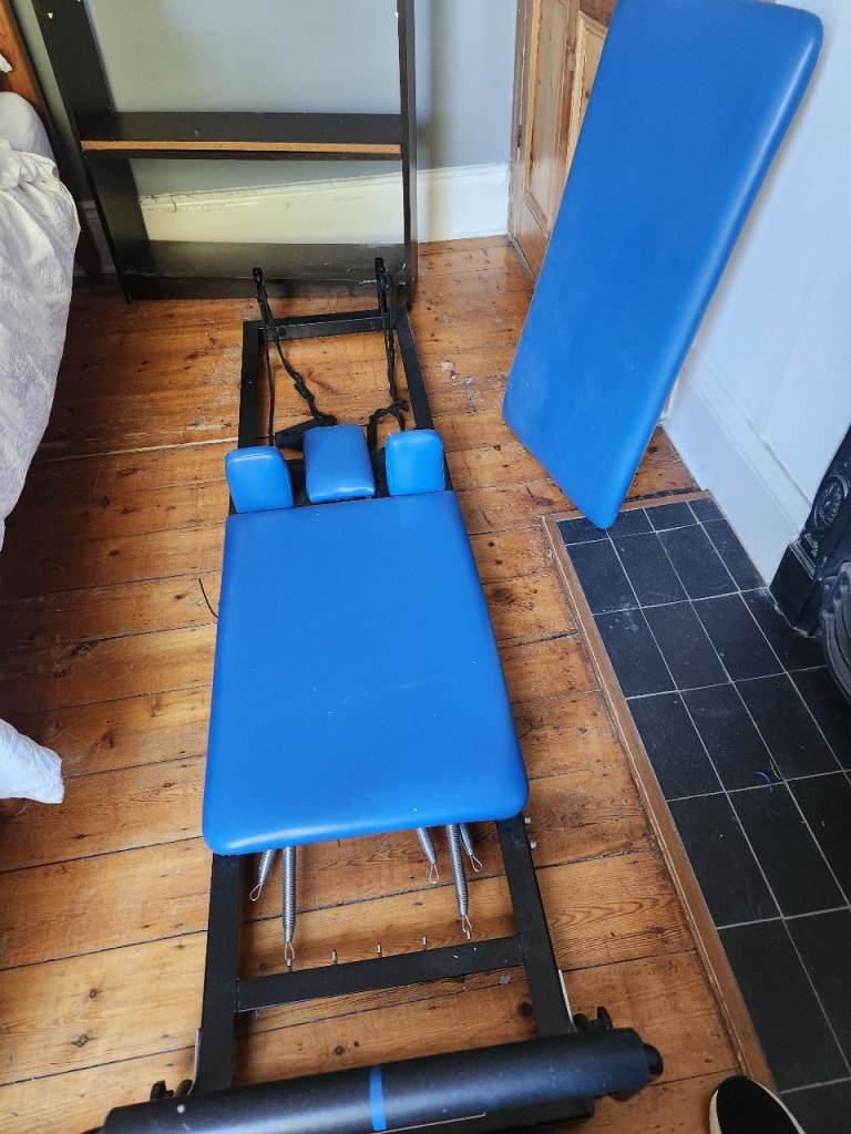Pilates Reformer Machine – Blue, Good Condition