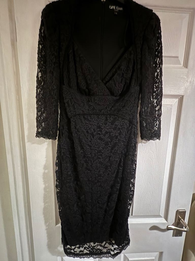 image for Black lace handmade dress size 10 
