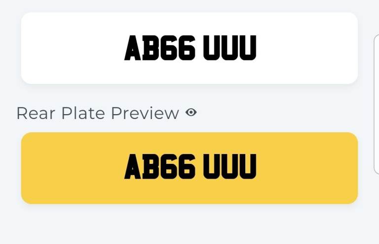 Private number plate ABU (AB66 UUU) muslim asian name