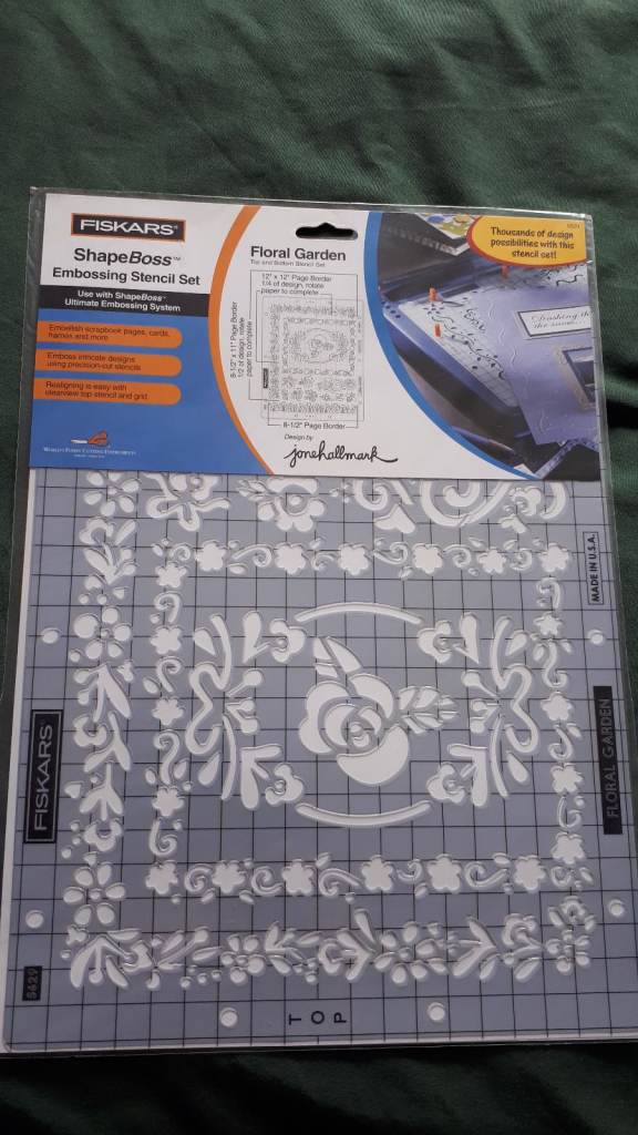 Crafting Shapeboss Embossing Stencil Set  - Floral Gardens - NEW 