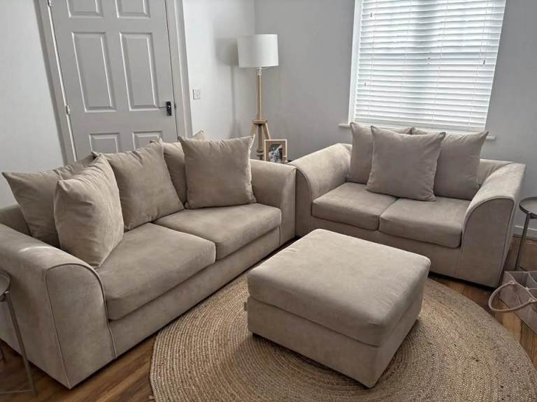 Brand New Dylan 3+2 Seater Sofa Set – Cream Available 