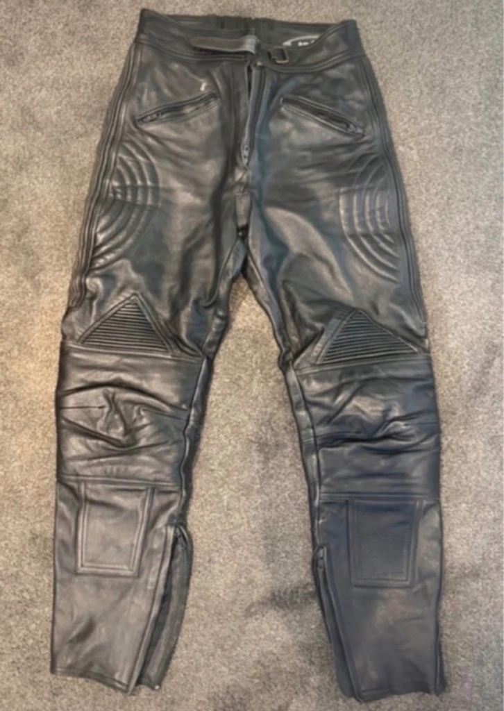 J&S Leather Motorcycle Trousers – Size 14