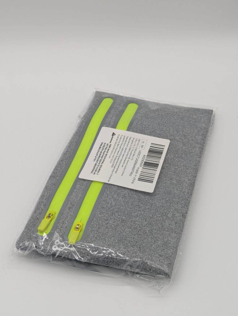 New Grey Fabric Bag with Neon Yellow Straps