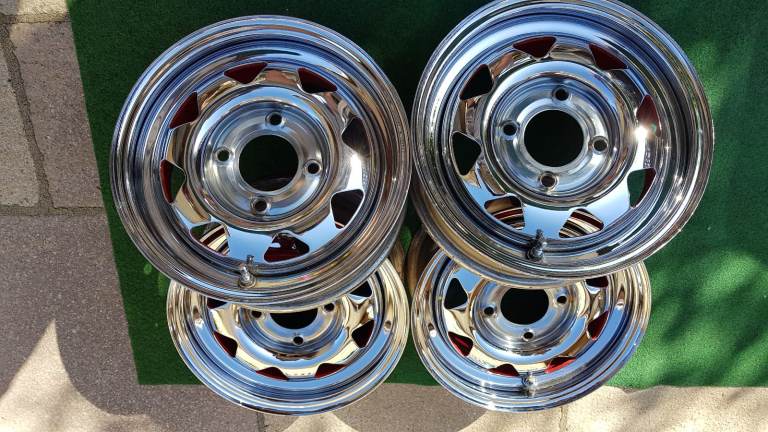 Chrome wheels. 4No. 5.5JX13, used.