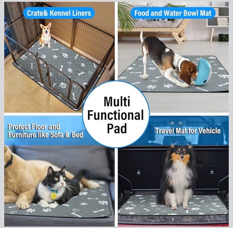 Plutus Pet Washable Pee Pads for dogs - Large Reusable Training pads - NEW