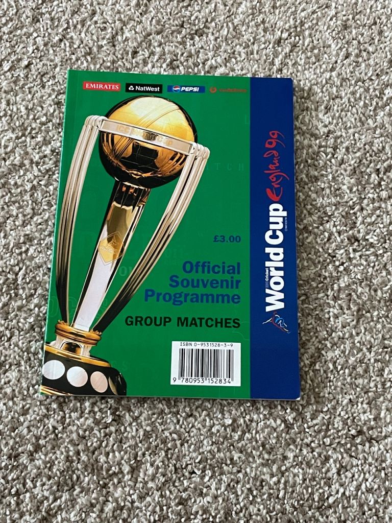ICC Cricket World Cup England 99 Group Matches Official Souvenir Programme