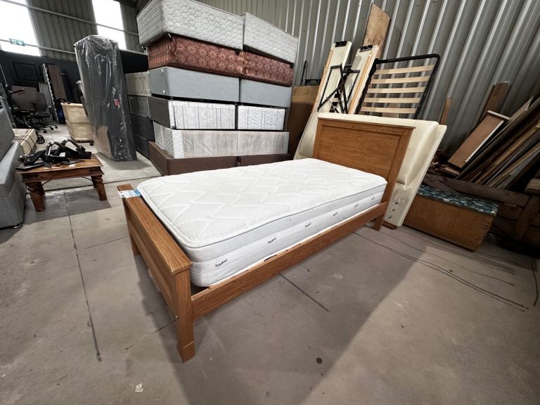 Lovely, nice single bed frame with lovely comfortable mattress