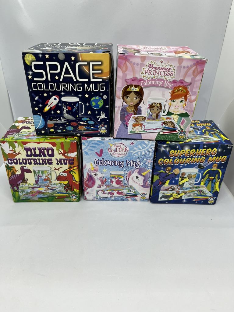 Assorted Designs Colouring Mugs Colour Your Own - Multi Design  2 for 5