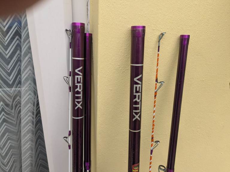 2 VERTEX grauvell unyx lc-mt 420 beachcaster fishing rods 13ft8inch awesome quality 