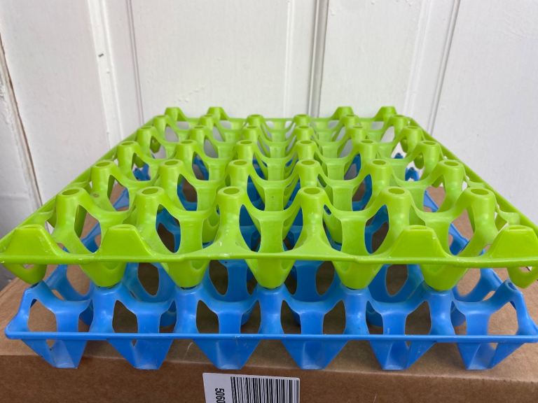 Plastic egg trays 