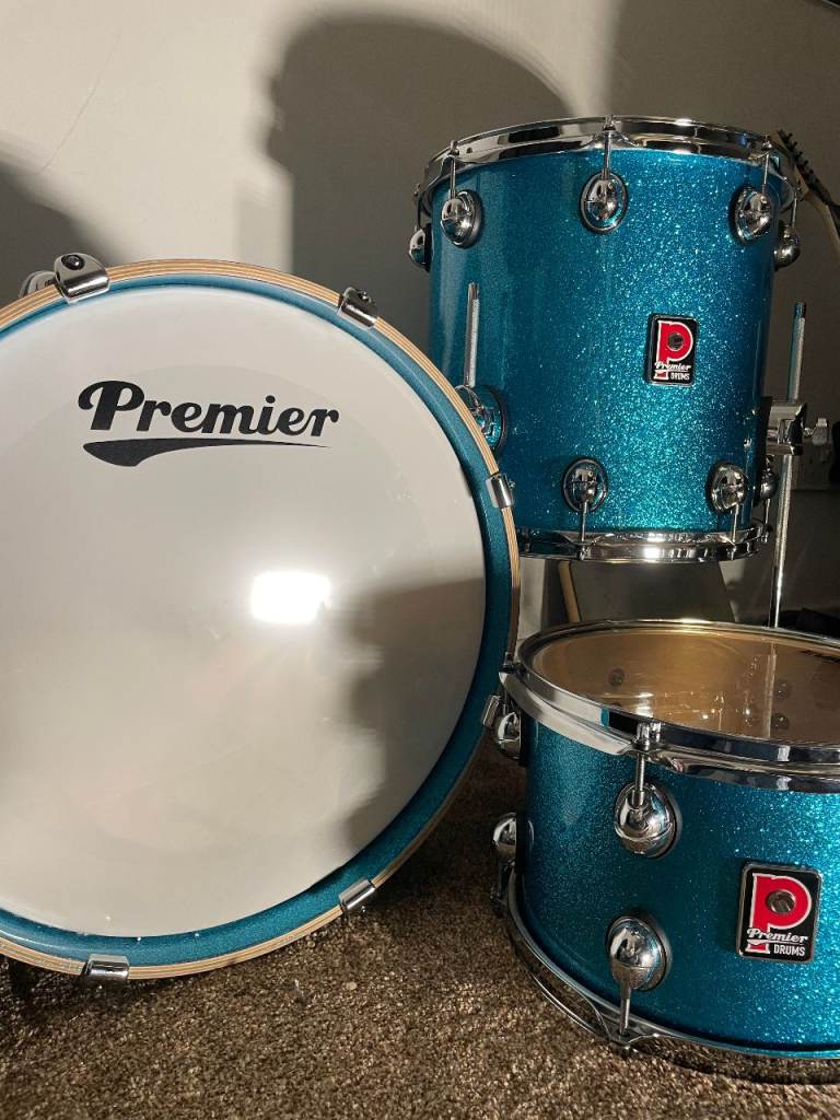 Premier Genista Heritage 3pc Shell Pack – 18/12/14 – Aqua Sparkle – Excellent + Bags