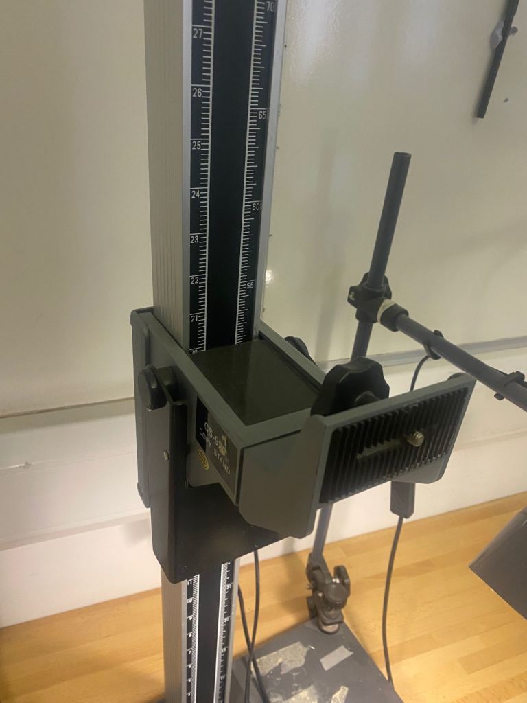 Camera copy stand with lights