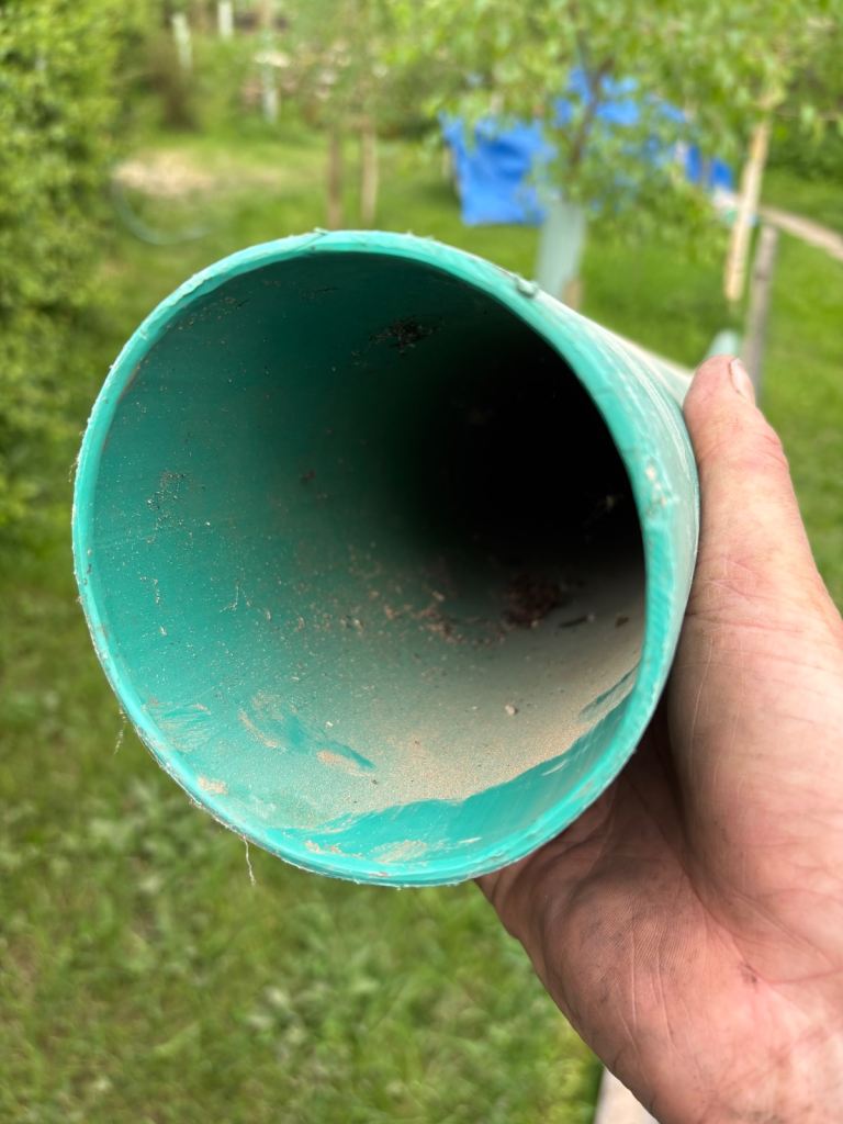 5m plastic pipe, 100mm diameter 