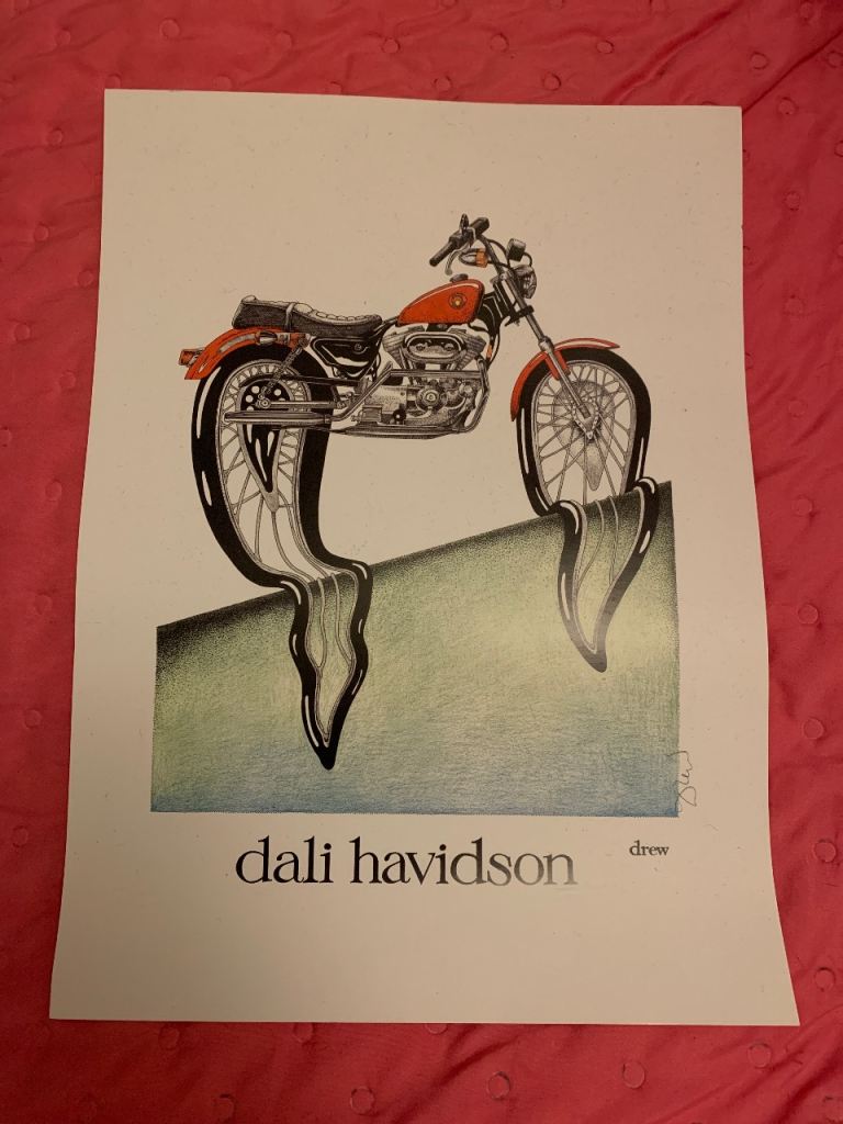 Dali Havidson Motorcycle Art Print - Good Condition