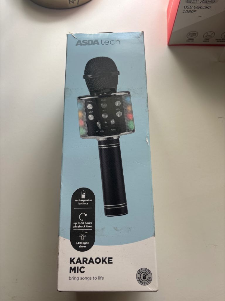 ASDA tech Karaoke Mic – New in Box