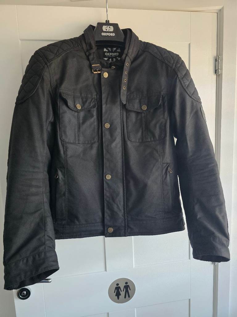 Oxford Holwell Wax Motorcycle Jacket With Back Protector - Large