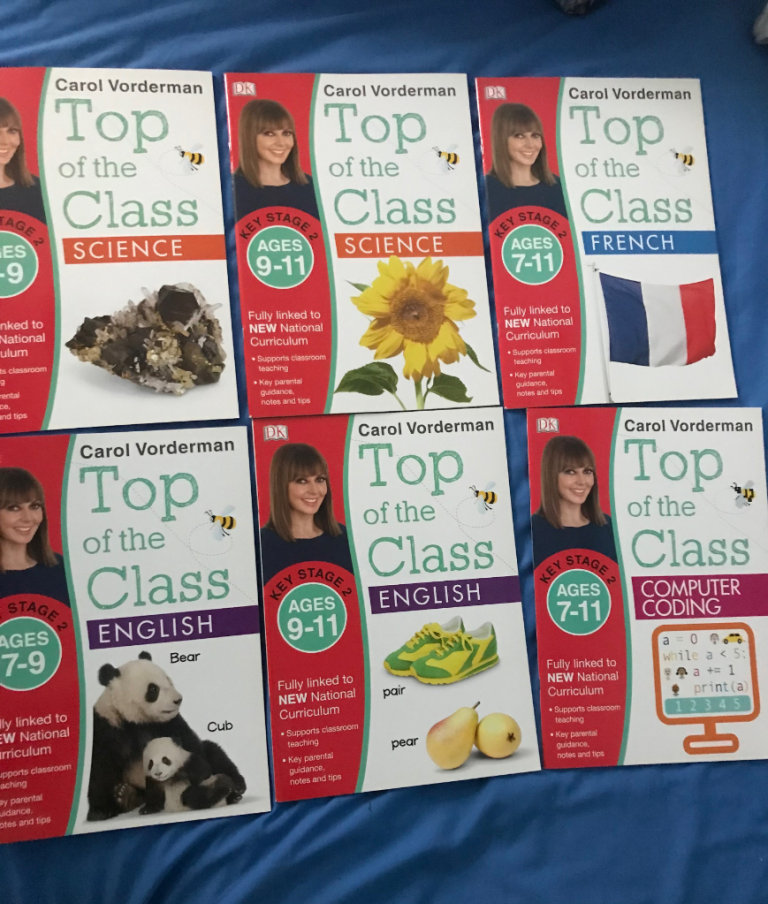 Carol Vorderman top of the class 10 workbooks 