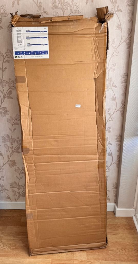 Warmehaus Minimalist Bathroom Flat Panel Heated Towel Rail Radiator Ladder Rad 1800 x 600 mm - White