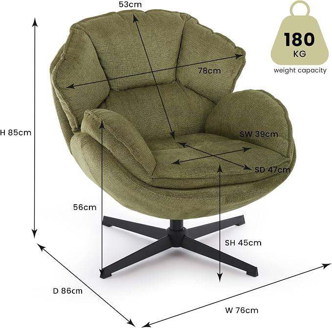 2 Green Swivel Armchairs, £100.00 for Sale in Ormskirk, Lancashire ...