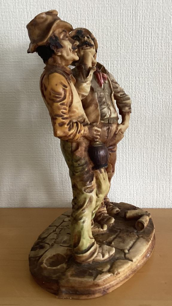 A FANTASTIC VINTAGE FRANCO INGARGIOLA SCULPTURE  “DRUNK FRIENDS”