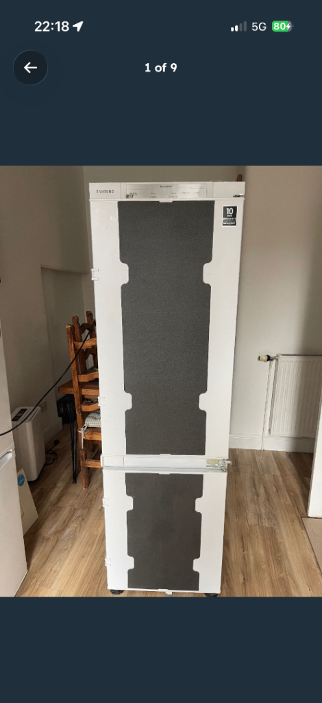 Samsung twin cooling plus Intergrated fridge freezer 