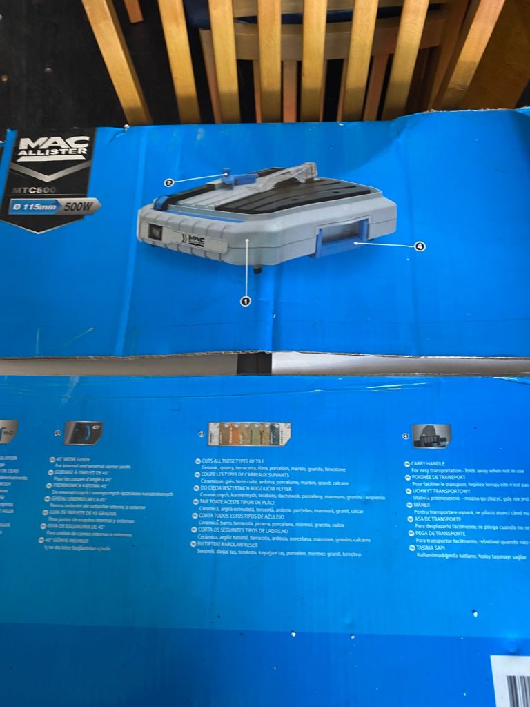 MacAllister electric tile cutter