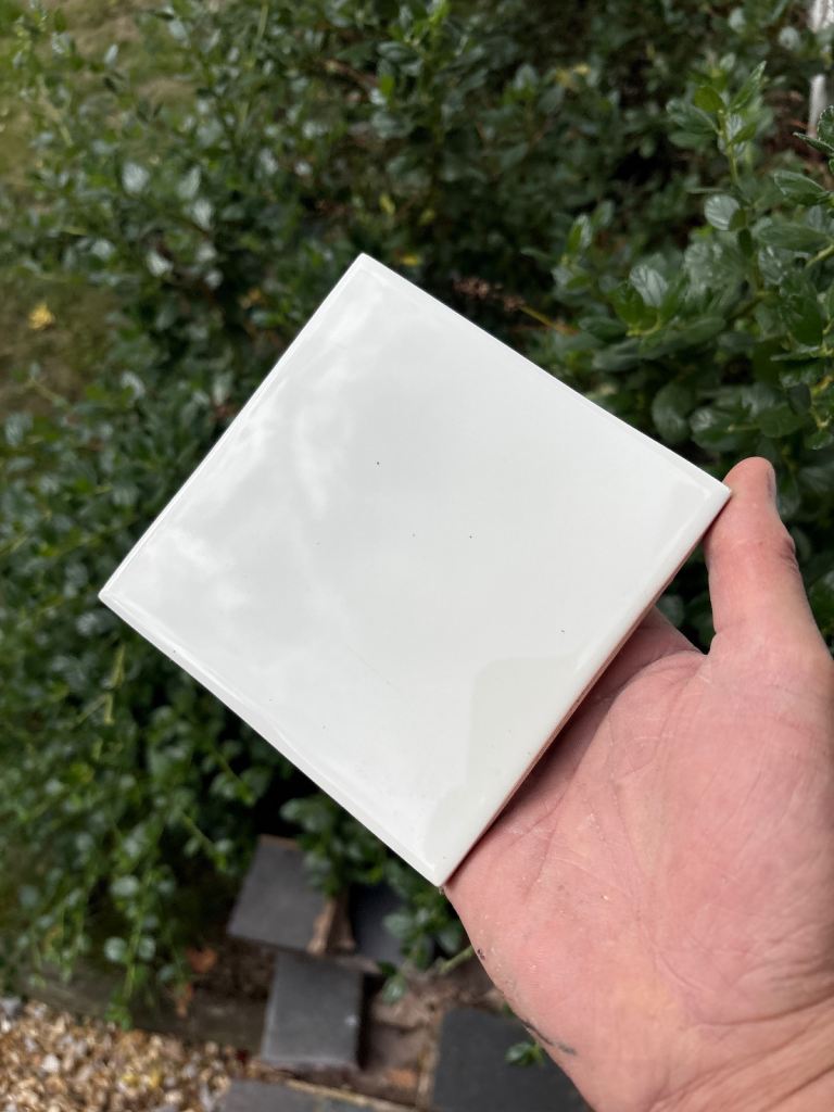 White classic square bathroom tiles 6 inch 