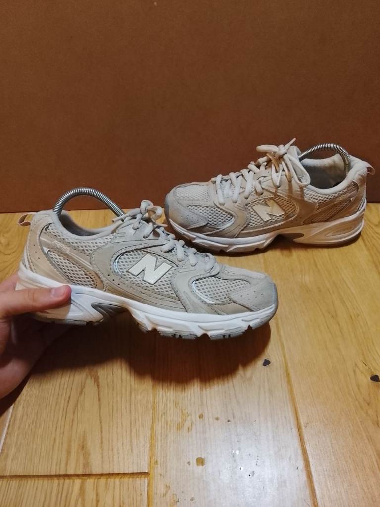 New Balance 530 Trainers – Cream/Grey, UK 4.5