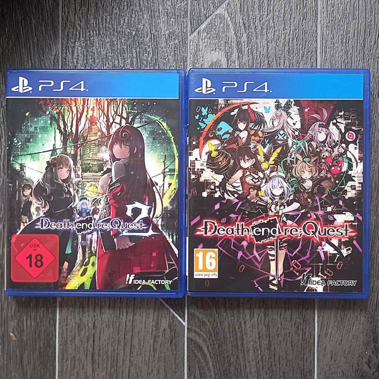 PS4 Death End ReQuest 1 & 2 Game Anime Manga Horror Thriller Artbook Book