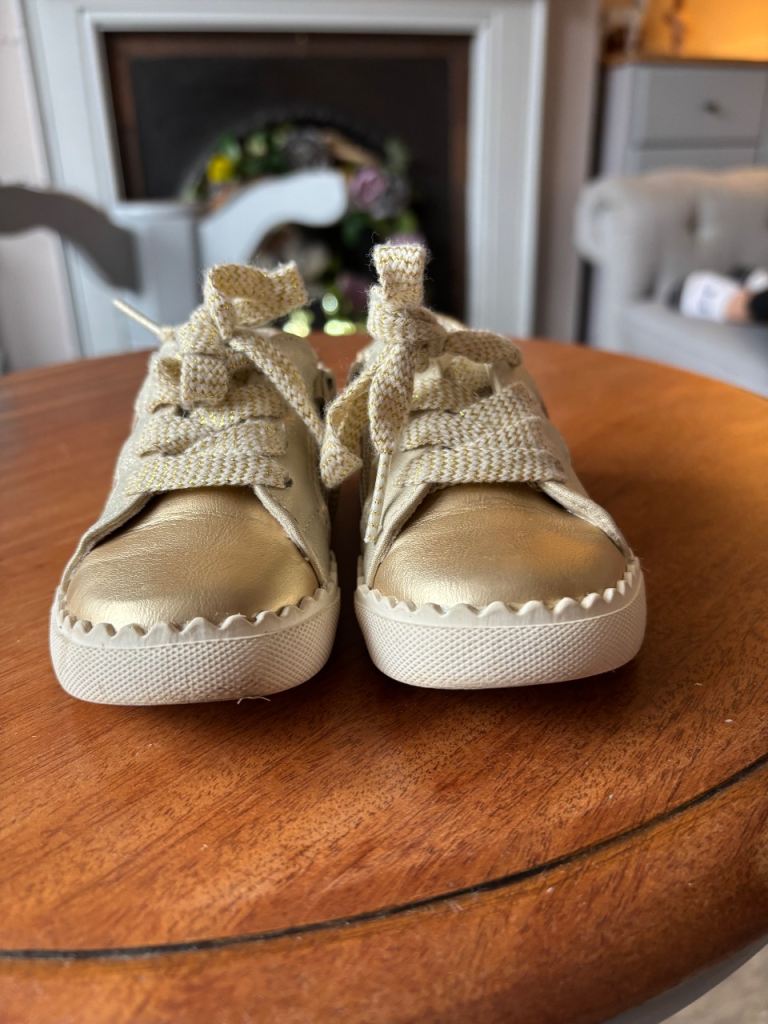 New Gold Joie Girls Trainers size 6