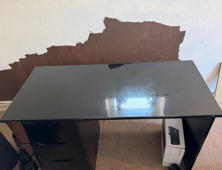 Black Desk with 3 Drawers 