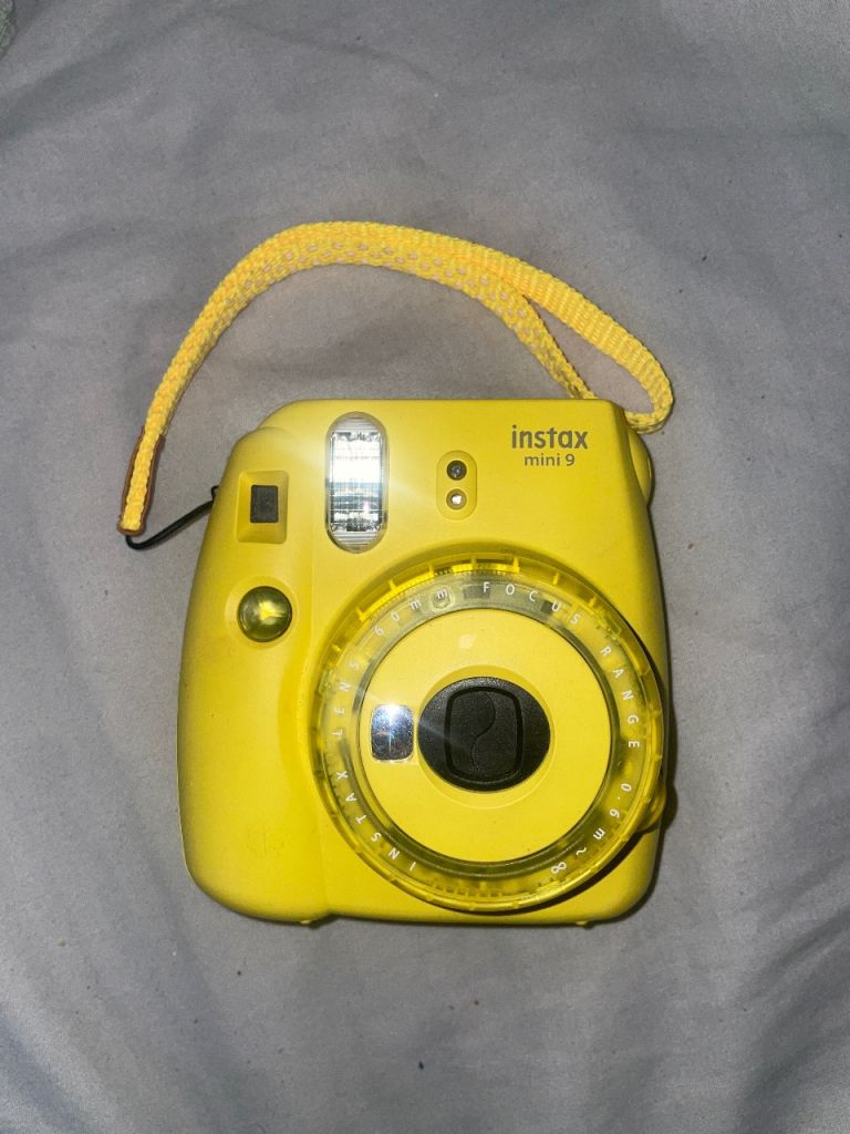 Instax Mini 9 Instant Camera – Yellow, Good Condition