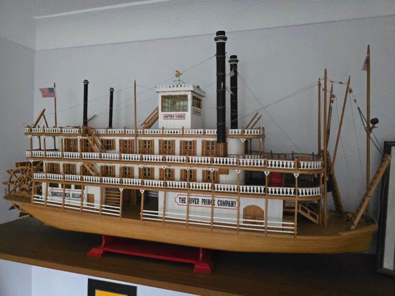 Large Mississippi Paddle Steamer Model - Hand Built, Quality Wood Kit