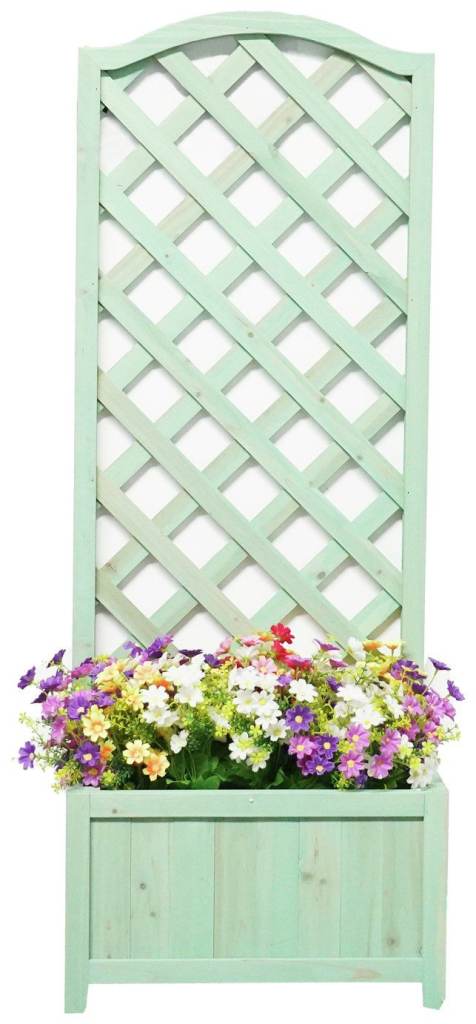 Straight Lattice Planter - Green 4708353