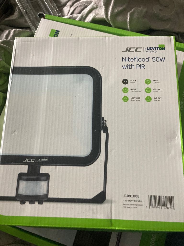 JCC Niteflood 50W PIR Floodlight – New in Box