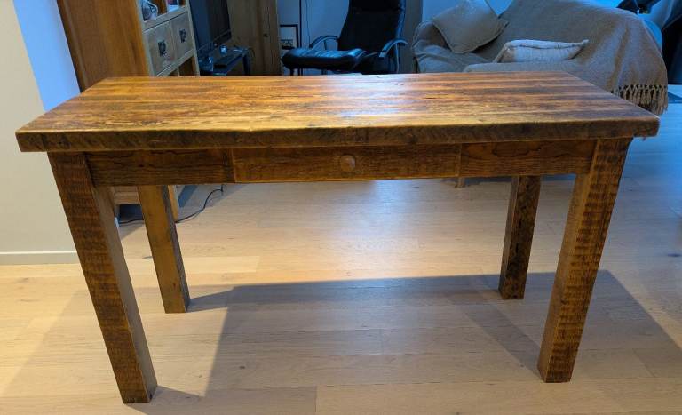 Solid oak desk/ side table £20