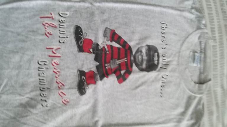 Dennis Chambers There's only One......Dennis The Menace Chambers T-shirt - Grey - Vintage and rare