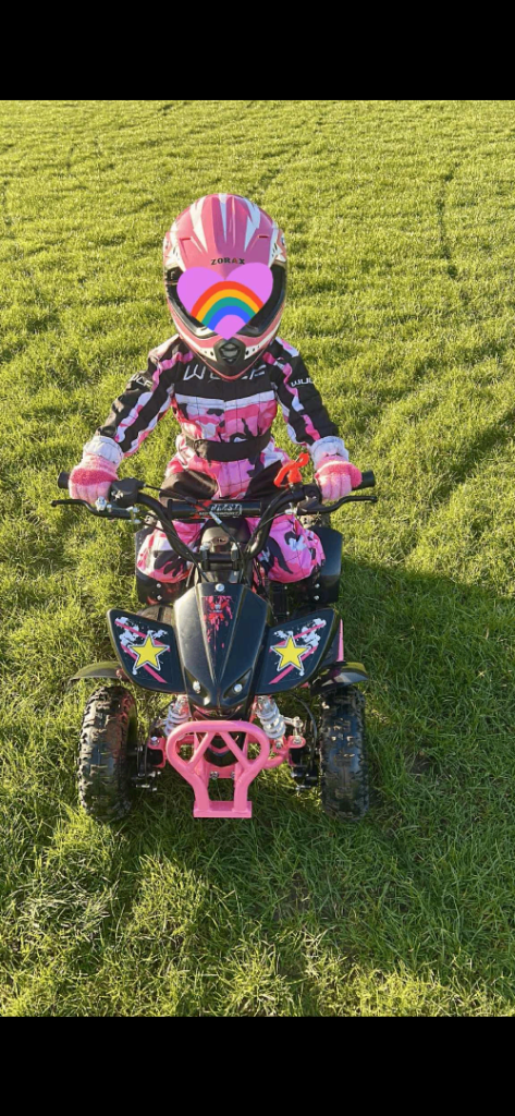 50cc Pink and black Kids Petrol Quad
