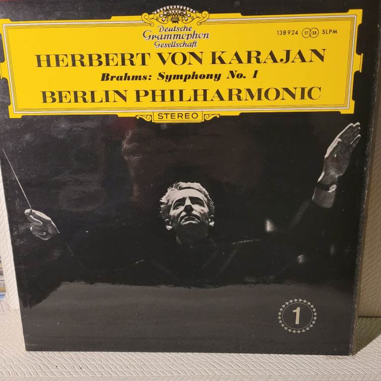 Herbert von Karajan Brahms Symphony No. 1 Vinyl Record - Berlin Philharmonic. R2/4