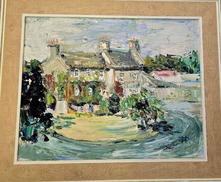 Original Pallet Knife Oil – Farm Scene Signed Original Artwork