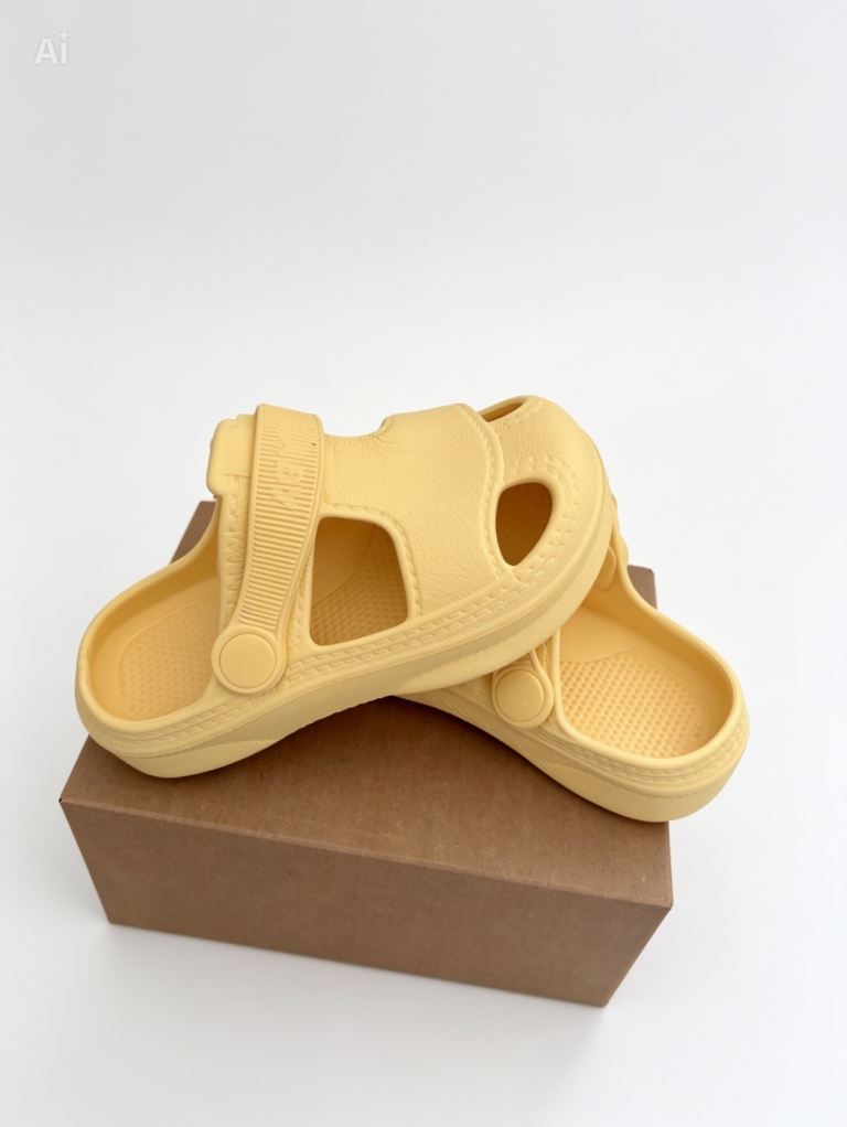 New Kids Yellow Crocs Age 4-5 – Beach & Summer Shoes