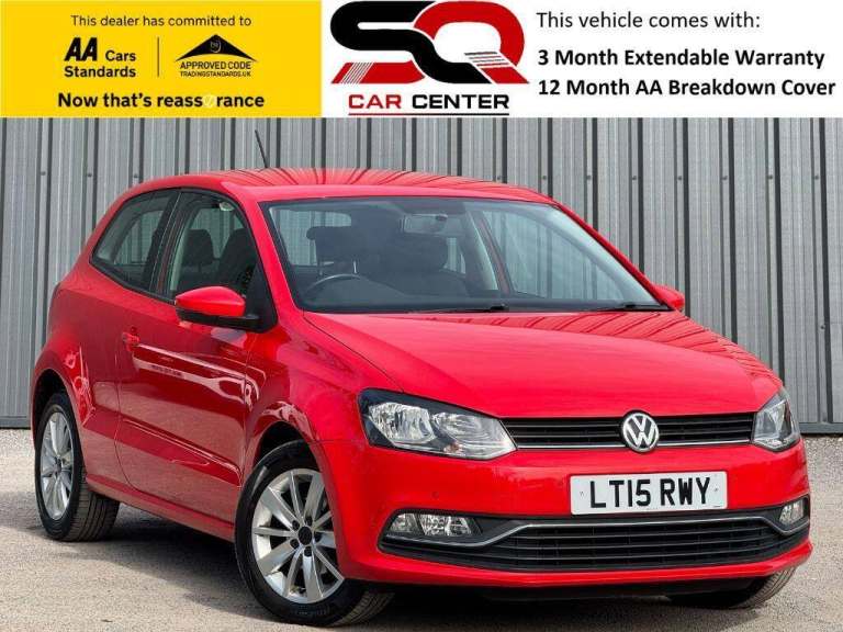 2015 Volkswagen Polo 1.0 BlueMotion Tech SE Euro 6 (s/s) 3dr HATCHBACK Petrol Manual