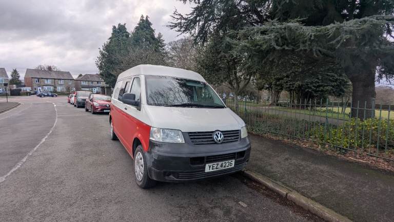 T5 VW TRANSPORTER campervan, LWB, medium high roof 
