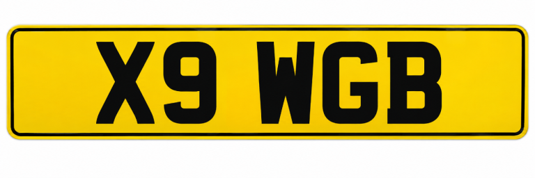 Private number plate