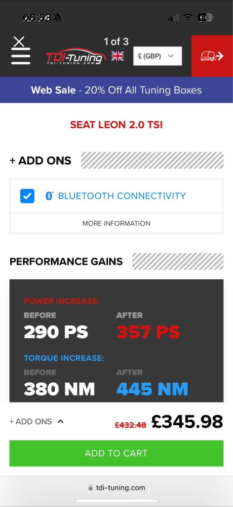 Seat Leon Cupra performance parts