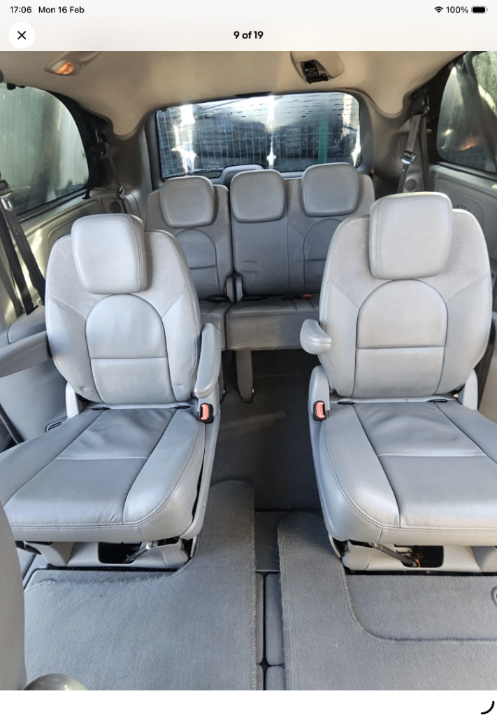 Chrysler grand voyager middle row seats, great for a camper van conversion