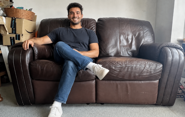 Brown Leather 2-Seater Recliner Sofa