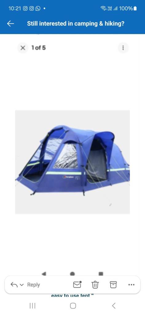 Complete camping set up